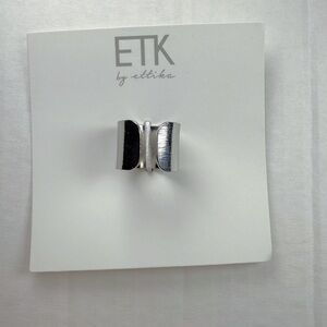 Ettika Open Ring Thick Silver Band, sz6 Minimalist